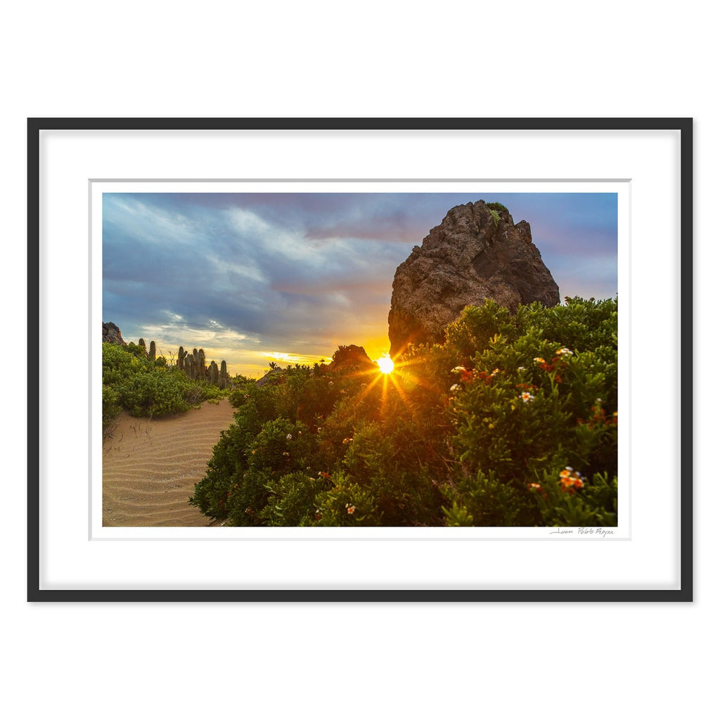 Paisaje pedregoso - enmarcado negro